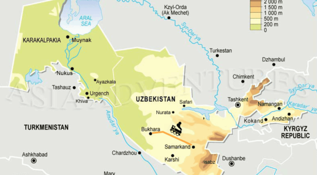 Usbekistan Karte